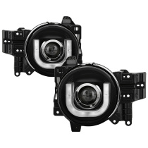 Toyota FJ Cruiser 07-14 Strålkastare (Passar ej Xenon/HID-Modeller) - 3D DRL LED - Svarta Spyder Auto